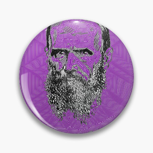 Item preview, Bearded Thinker Portrait Purple Optical Lines designed and sold by Jannis-Feldk.