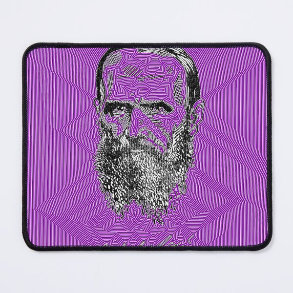 Item preview, Bearded Thinker Portrait Purple Optical Lines designed and sold by Jannis-Feldk.