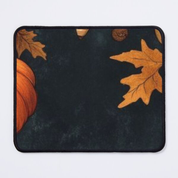 Item preview, Cozy Autumn Pumpkins and Leaves Frame — Dark Fall Watercolor Background designed and sold by LYAN-STORE.