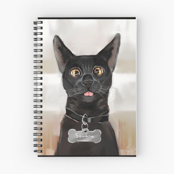 Item preview, Whimsical Black Cat Portrait with Name Tag designed and sold by elijbclaude.