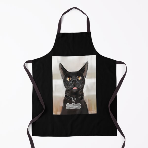 Item preview, Whimsical Black Cat Portrait with Name Tag designed and sold by elijbclaude.