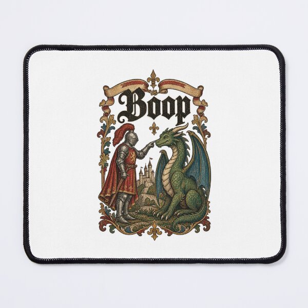 Item preview, Medieval Knight Dragon Boop Funny Renaissance Fair Manuscript designed and sold by Whirx.