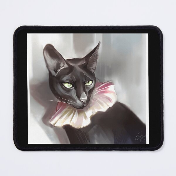 Item preview, Elegant Black Cat with Ruffled Collar designed and sold by elijbclaude.