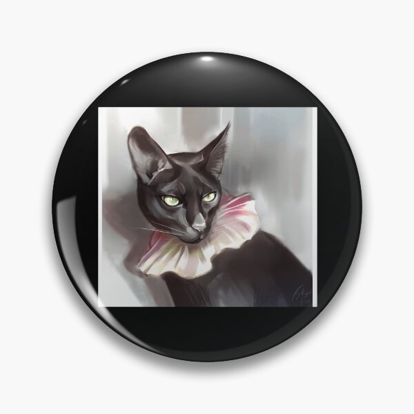Item preview, Elegant Black Cat with Ruffled Collar designed and sold by elijbclaude.