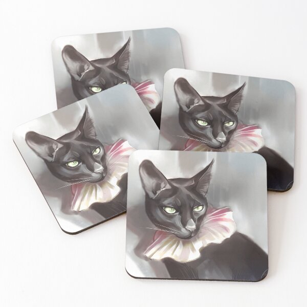Item preview, Elegant Black Cat with Ruffled Collar designed and sold by elijbclaude.