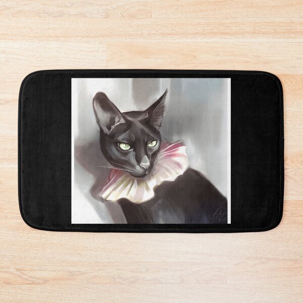 Item preview, Elegant Black Cat with Ruffled Collar designed and sold by elijbclaude.