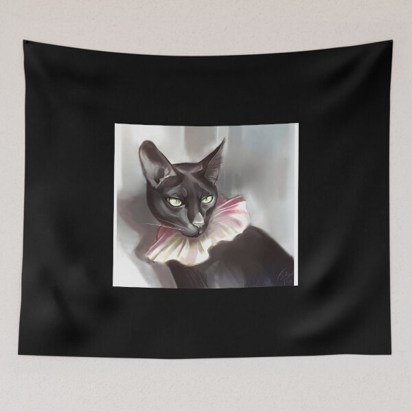 Item preview, Elegant Black Cat with Ruffled Collar designed and sold by elijbclaude.