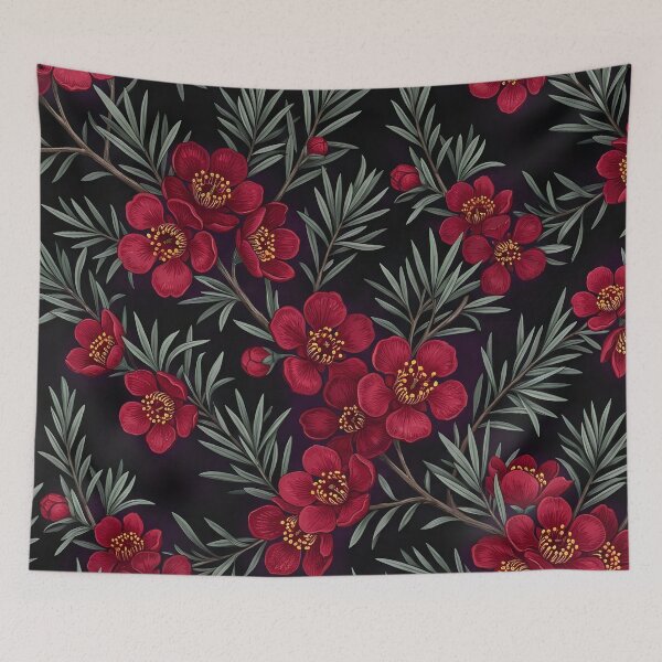 Item preview, Crimson Blossom Dark Academia Floral Pattern designed and sold by Studio BC.