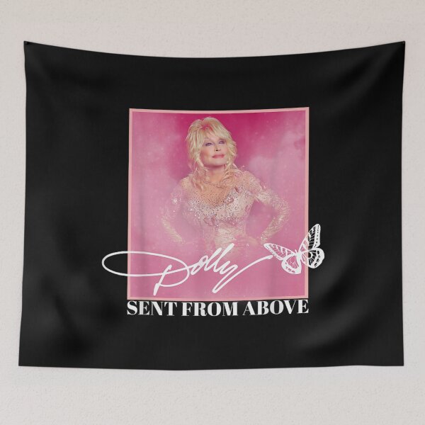 Item preview, Dolly Parton Sent From Above Pink Sparkle Dress Butterfly Signature designed and sold by choudane.