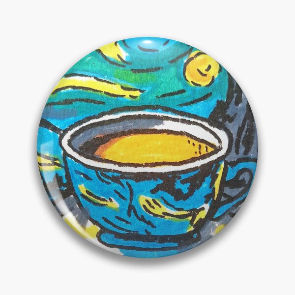 Item preview, Starry Night Coffee Art Print – Modern Café Aesthetic Design designed and sold by emzportraits.