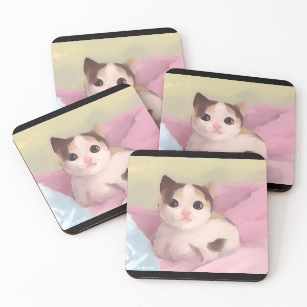 Item preview, adorable calico kitten illustration designed and sold by elijbclaude.