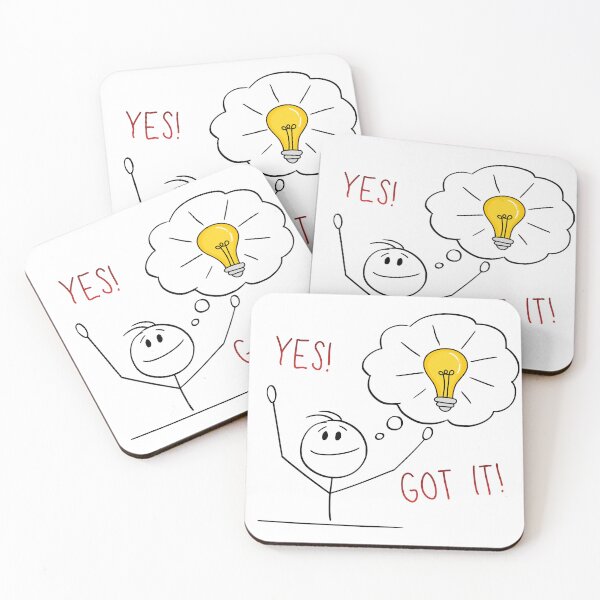 Item preview, Yes! Got It - Cute Stick Figure Eureka designed and sold by Mazza-mazza.