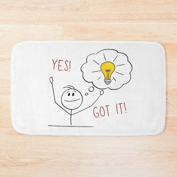 Item preview, Yes! Got It - Cute Stick Figure Eureka designed and sold by Mazza-mazza.