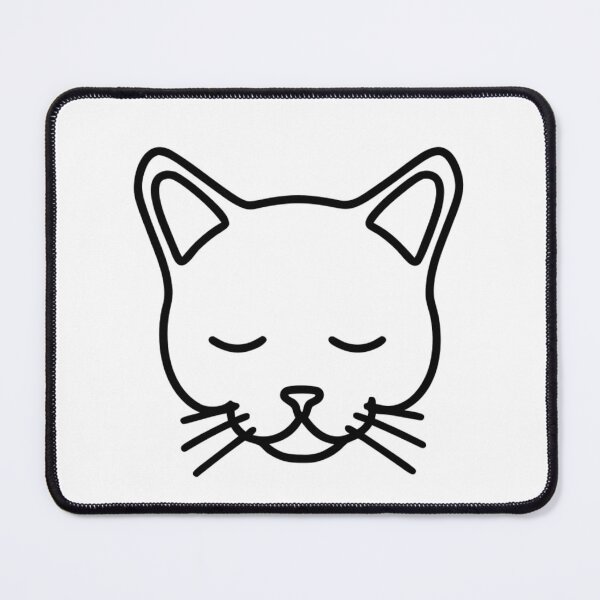 Item preview, Minimalist Feline Face Line Art Cat Design designed and sold by Ikochane.