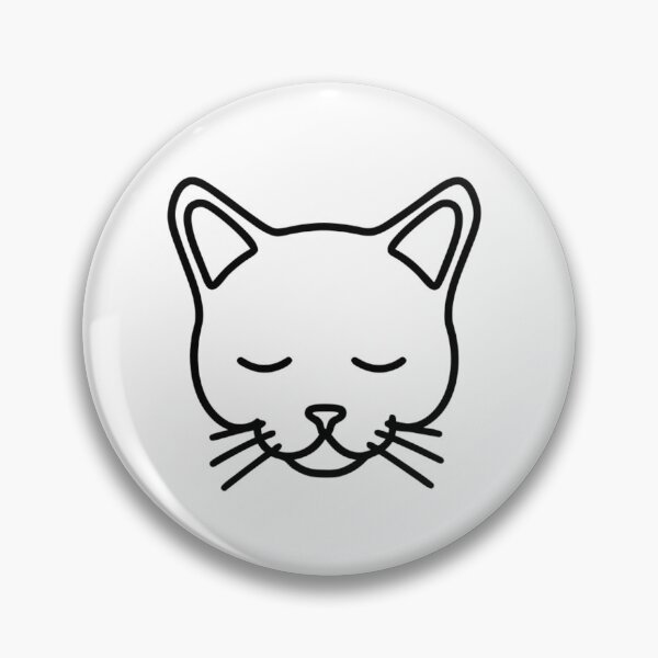 Item preview, Minimalist Feline Face Line Art Cat Design designed and sold by Ikochane.