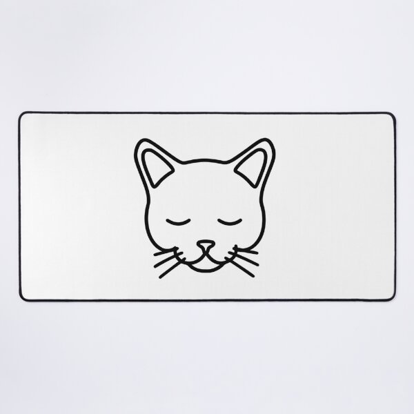 Item preview, Minimalist Feline Face Line Art Cat Design designed and sold by Ikochane.