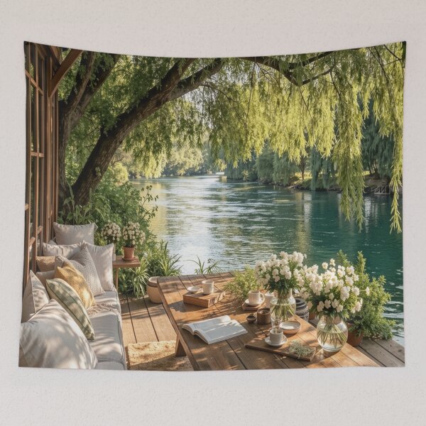 Item preview, Willow Waterside Retreat - Lakeside Serenity designed and sold by nhk999.