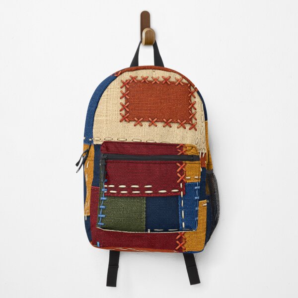 Item preview, Mended Field – Visible Repair Patchwork Backpack designed and sold by astersgraphics.