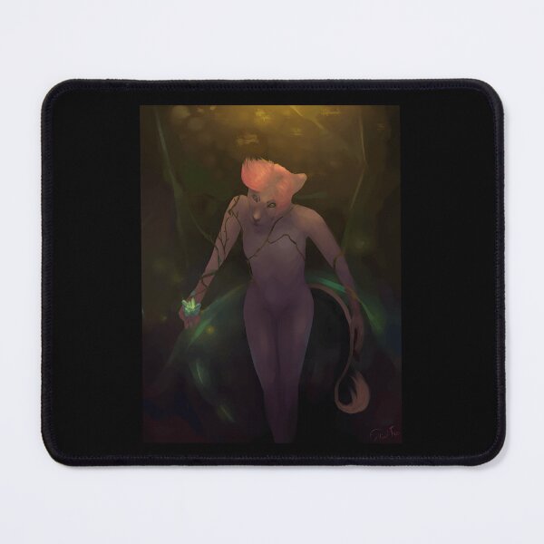 Item preview, Mystical Feline Guardian with Floral Elements designed and sold by elijbclaude.