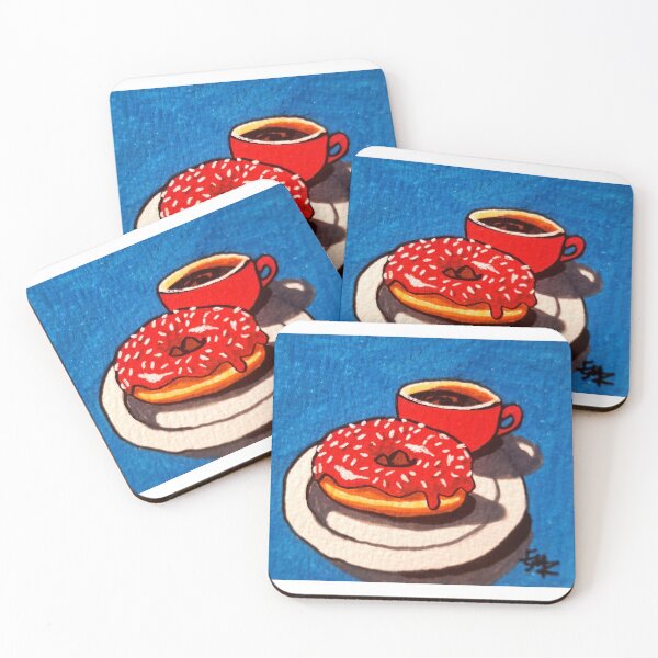 Item preview, Sweet Treat Coffee Art Print – Modern Café Aesthetic Design designed and sold by emzportraits.