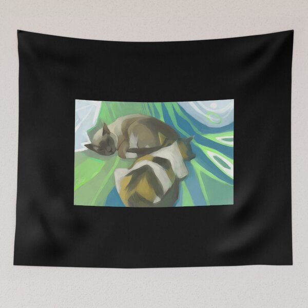 Item preview, Sleeping Cats in a Cozy Scene designed and sold by elijbclaude.