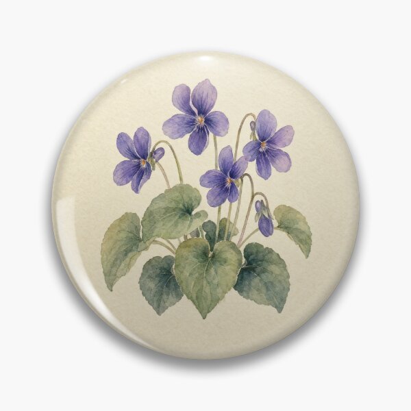 Item preview, February Birth Flower Violet Watercolor | Botanical Wall Art designed and sold by FixationStudio.