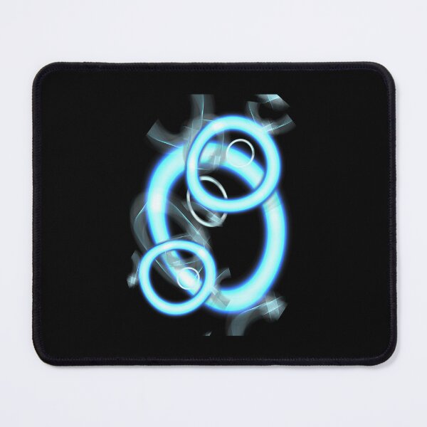 Item preview, Neon Blue Light Rings Abstract Futuristic Cyberpunk Art designed and sold by NB-Artmagic.