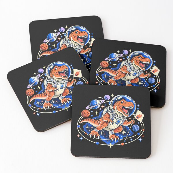Item preview, T-Rex Astronaut Exploring Space With Planets designed and sold by TadeoNivar.