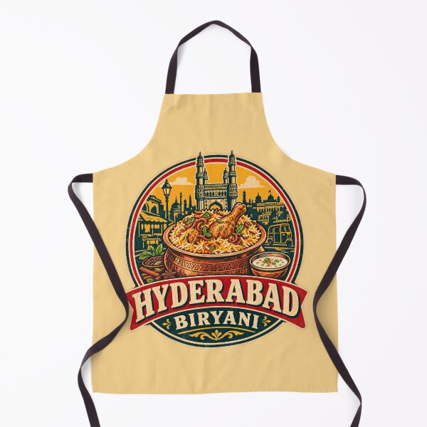 Item preview, Hyderabad Biryani Vintage Indian Food Travel Design – Hyderabad Foodie Gift designed and sold by Globalcitytees.