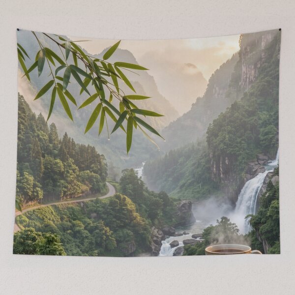 Item preview, Misty Valley Morning - Mountain View Escape designed and sold by nhk999.