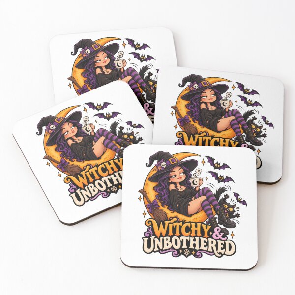 Item preview, Witchy & Unbothered Halloween Graphic, Witch PNG, Cute Witch Halloween Clipart designed and sold by Pixanova.