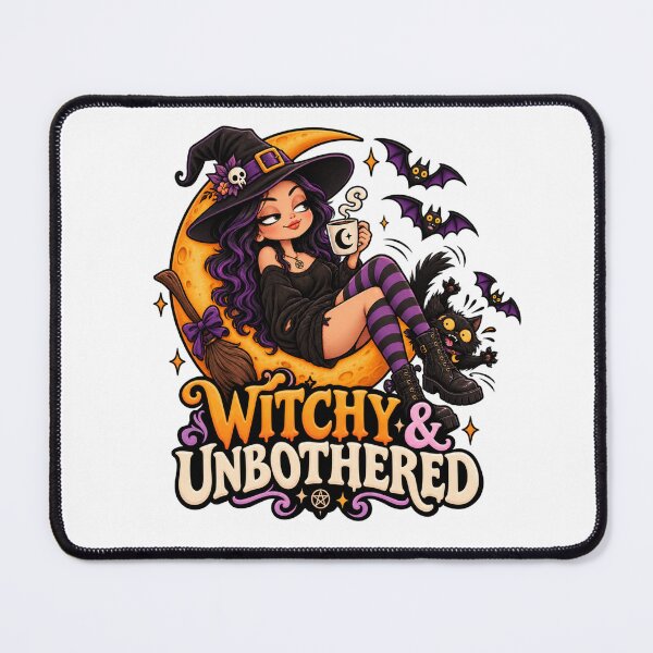 Item preview, Witchy & Unbothered Halloween Graphic, Witch PNG, Cute Witch Halloween Clipart designed and sold by Pixanova.