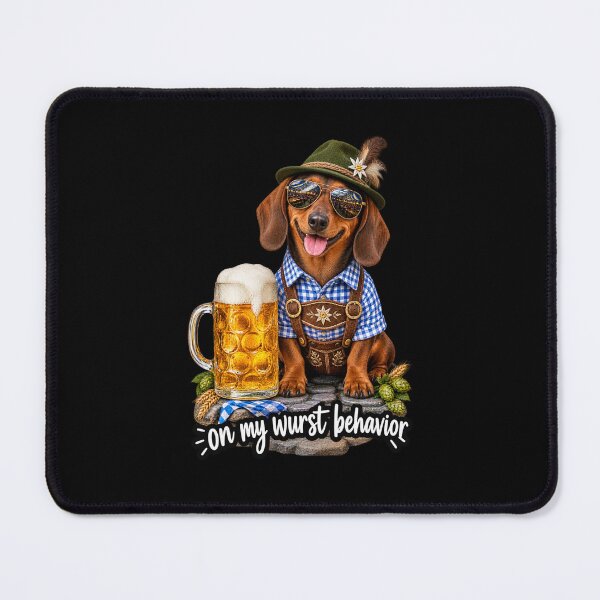 Item preview, On My Wurst Behavior Dachshund Oktoberfest Beer Drinking designed and sold by Whirx.