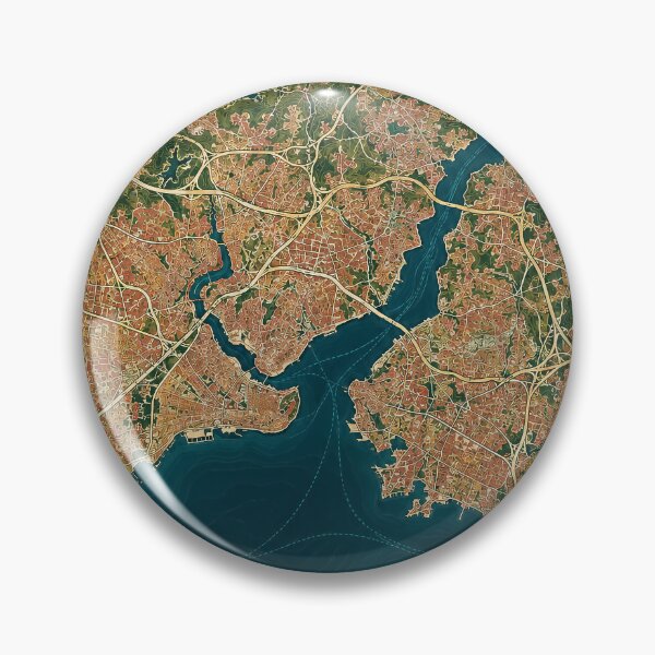 Item preview, Istanbul Minimalist City Map designed and sold by Furflix.