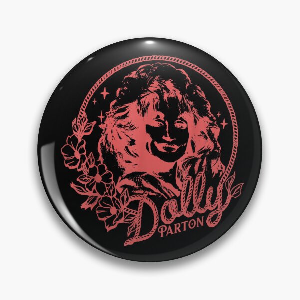 Item preview, Dolly Parton Red Line Art Portrait Flowers Rope Circle Frame designed and sold by choudane.