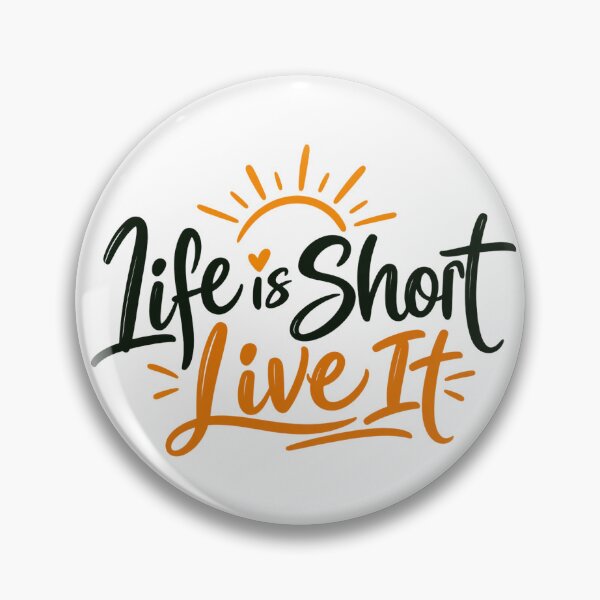 Item preview, Life Is Short Live It Quote - Retro Sunshine Hand Lettered Sticker designed and sold by VYBEHAUS.