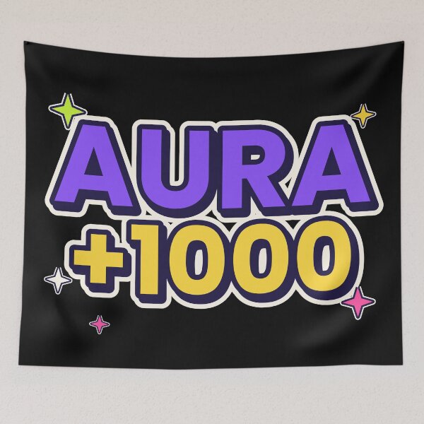 Item preview, Aura +1000 Funny Gen Z Slang Meme Typography designed and sold by jaissaurabh.