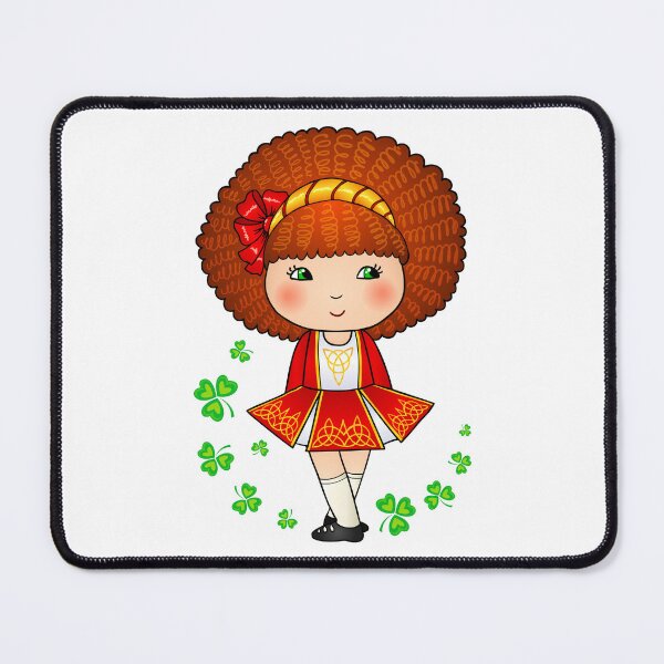 Item preview, Cute Irish dancer girl in red dress designed and sold by Art of Sun.