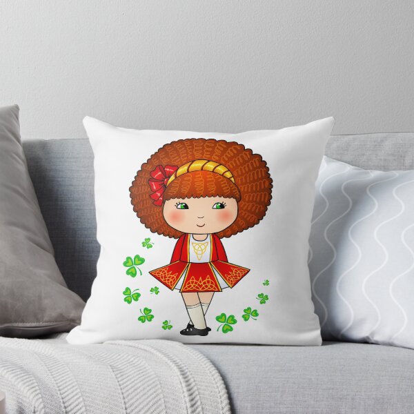 Item preview, Cute Irish dancer girl in red dress designed and sold by Art of Sun.