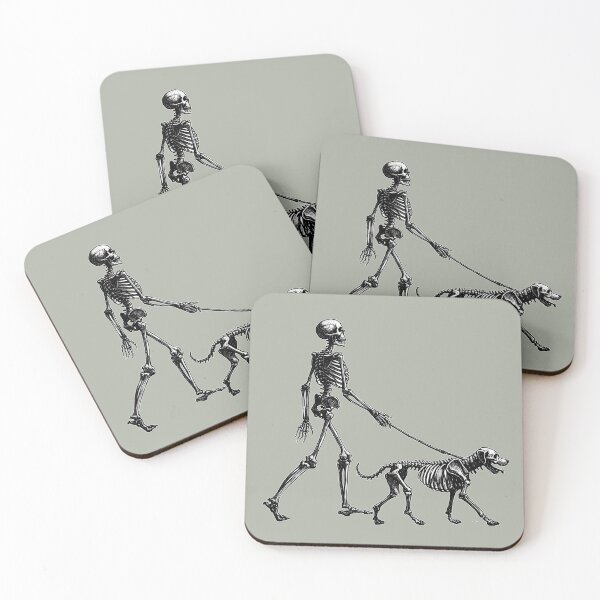 Item preview, Skeleton Walking Skeleton Dog On Leash  designed and sold by Lady-K-.