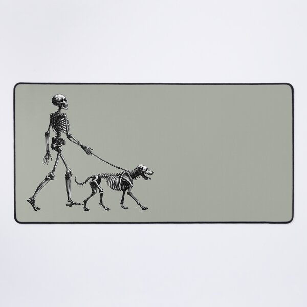 Item preview, Skeleton Walking Skeleton Dog On Leash designed and sold by Lady-K-.