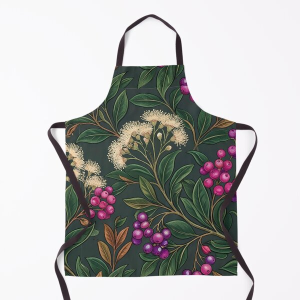 Item preview, Dark Forest Native Berries and Wildflower Pattern designed and sold by Studio BC.