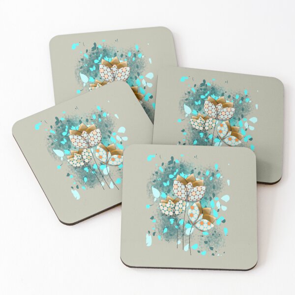 Item preview, Magic Mosaic Flowers  Abstract Geometric Floral Art designed and sold by NB-Artmagic.