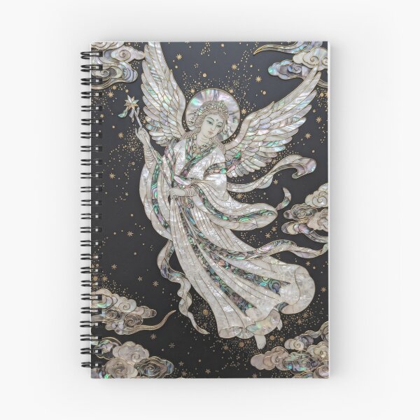 Item preview, Iridescent Pearl Inlay Angel - Eastern Aesthetic Spiritual designed and sold by Emily Waters.