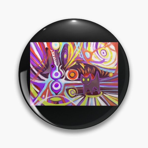 Item preview, Colorful Abstract Cat Art designed and sold by elijbclaude.