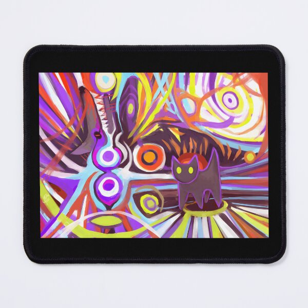 Item preview, Colorful Abstract Cat Art designed and sold by elijbclaude.