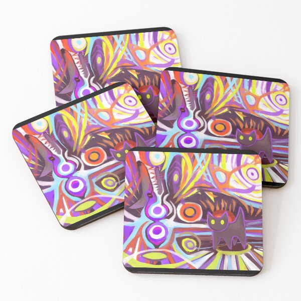 Item preview, Colorful Abstract Cat Art designed and sold by elijbclaude.