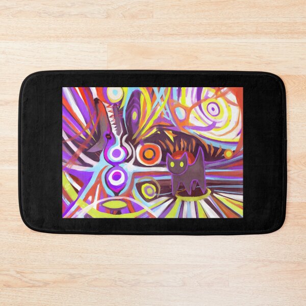 Item preview, Colorful Abstract Cat Art designed and sold by elijbclaude.