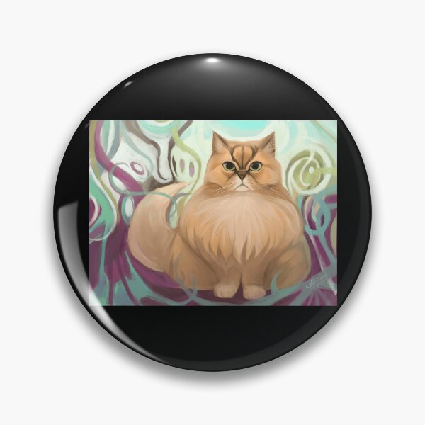 Item preview, Majestic Cat Portrait with Abstract Swirls designed and sold by elijbclaude.
