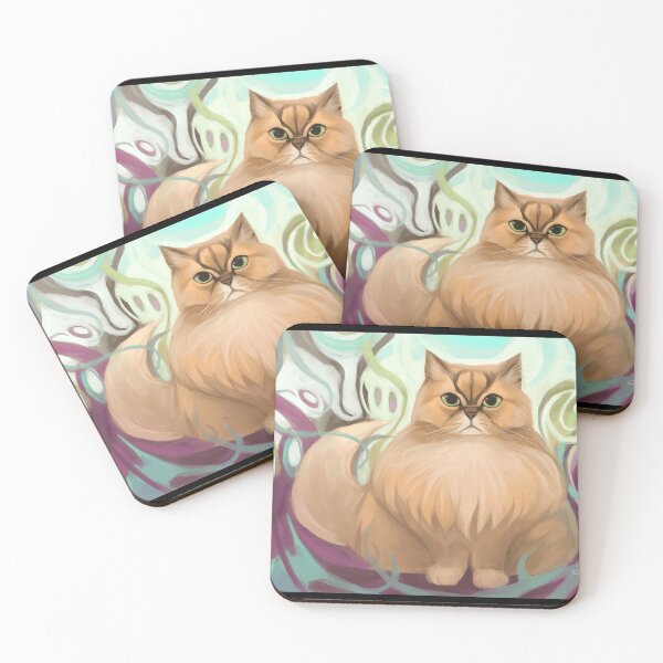 Item preview, Majestic Cat Portrait with Abstract Swirls designed and sold by elijbclaude.